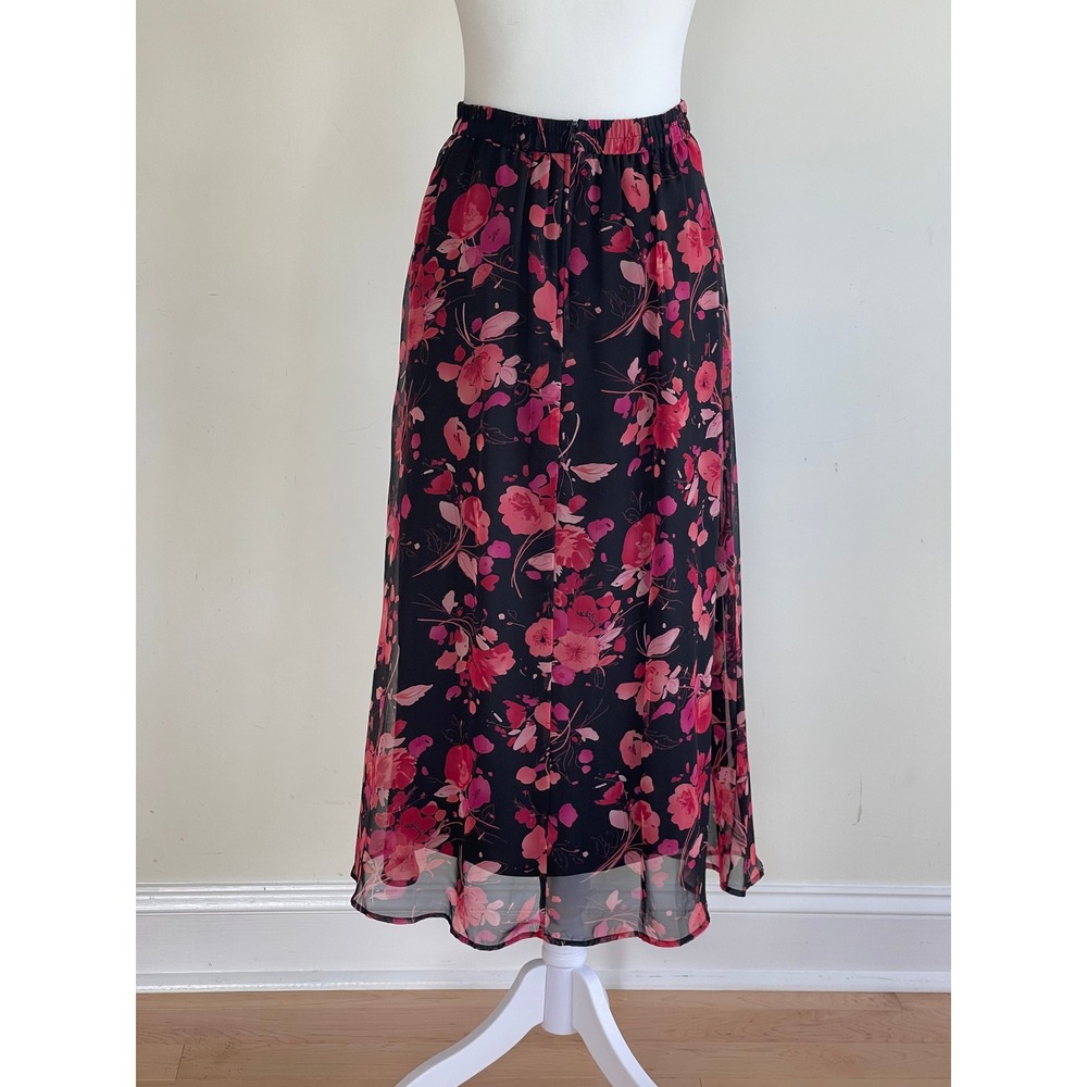 Red Blazer and Floral Midi Skirt 2 Piece Suit Set Women Professional  Size 14 - Picture 8 of 16